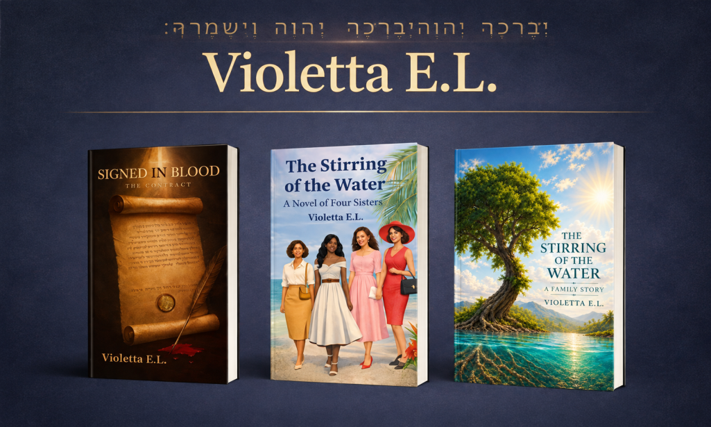 Author-novelist-Graphic-designer-teacher-worshipper-YHWH Violetta E.L. merges creativity and purpose, blending art, education, and storytelling